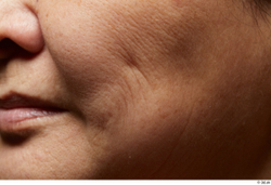 Face Mouth Cheek Skin Woman Asian Chubby Wrinkles Studio photo references